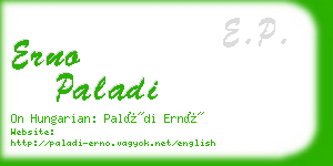 erno paladi business card